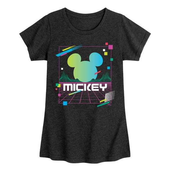 Disney - Mickey Vaporwave Sunset - Toddler & Youth Girls Short Sleeve Graphic T-Shirt
