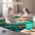 thumbnail image 4 of ODIKA 6'x9' Machine Washable Non-Slip Area Rug, Rainforest Symphony Botanical Leaf Motif Decorative High Traffic Rug, Green, 281809, 4 of 7