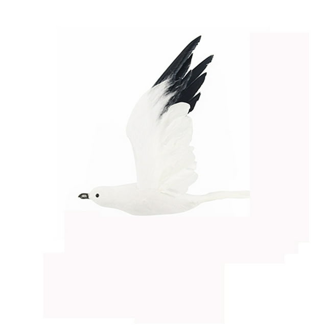1 Pce Faux Mouette Artificielle à Plumes Décor de Jardin Réaliste