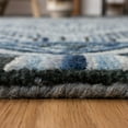thumbnail image 4 of SAFAVIEH Aspen Eglantine Geometric Wool Area Rug, Grey/Blue, 7' x 7' Square, 4 of 7