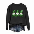 thumbnail image 4 of Mceream Femmes St Patricks Day Chandail en Molleton Décontracté Mode Irish Trèfle Chemises Imprimé Graphique Mignon Manches Longues Chandail à Enfiler Chemise Hauts Grande Taille Tenue de Vacances & Cadeau Noir m, 4 of 5