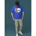 thumbnail image 2 of Layered Alien Emoji Vibes - Retro Galactic Graphic Men's T-shirt, 2 of 4
