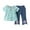 Blue, variant on TAGOLD Summer Outfit Sets for Kids Clothes,Girls Outfit Sets,Children's Summer Little Flower Print Comfortable Casual Shirt Set Short Short Sleeve And Jeans Lapel Sets For Kids