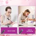 thumbnail image 5 of Cordless Electric Nail Drill Machine, 35000RPM Professional Nail File for Acrylic Gel Nails, 13 in 1 Manicure Pedicure Kit with LCD Display, 5 Speeds(Silvery), 5 of 9