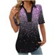thumbnail image 1 of Tops Cortos para las Mujeres Blusas Impresas Manga Corta Turndown Collar Camiseta, Tops de Blusa para las Mujeres Casual, 1 of 4