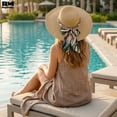 thumbnail image 4 of Sombrero de Playa Con Liston Para Mujeres Ala Ancha 42 cm cafe, 4 of 6