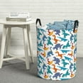 thumbnail image 6 of Susaid Block Dinosaur Print Waterproof Oxford Cloth Storage Circular Laundry Hamper BasketCapacity for Home-, 6 of 6