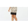 thumbnail image 3 of Thalia Sodi Mixed-Media Sleeveless Scuba Dress, Dark Beige, Small, 3 of 3