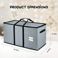 thumbnail image 7 of Christmas Ornament Storage Box, Holiday Ornament Organizer with 8 Trays, Holds 128 Ornaments (3-inch) Durable 600D Oxford Fabric & Dual Zipper (Gray), 7 of 7