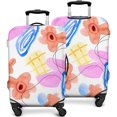 thumbnail image 2 of Stretch Luggage Cover M(22-24in)– Elastic Travel Suitcase Protector with Handle Openings & Bottom Closure, Washable Polyester Spandex Suitcases Cover, Floral Flowers Print, 2 of 5