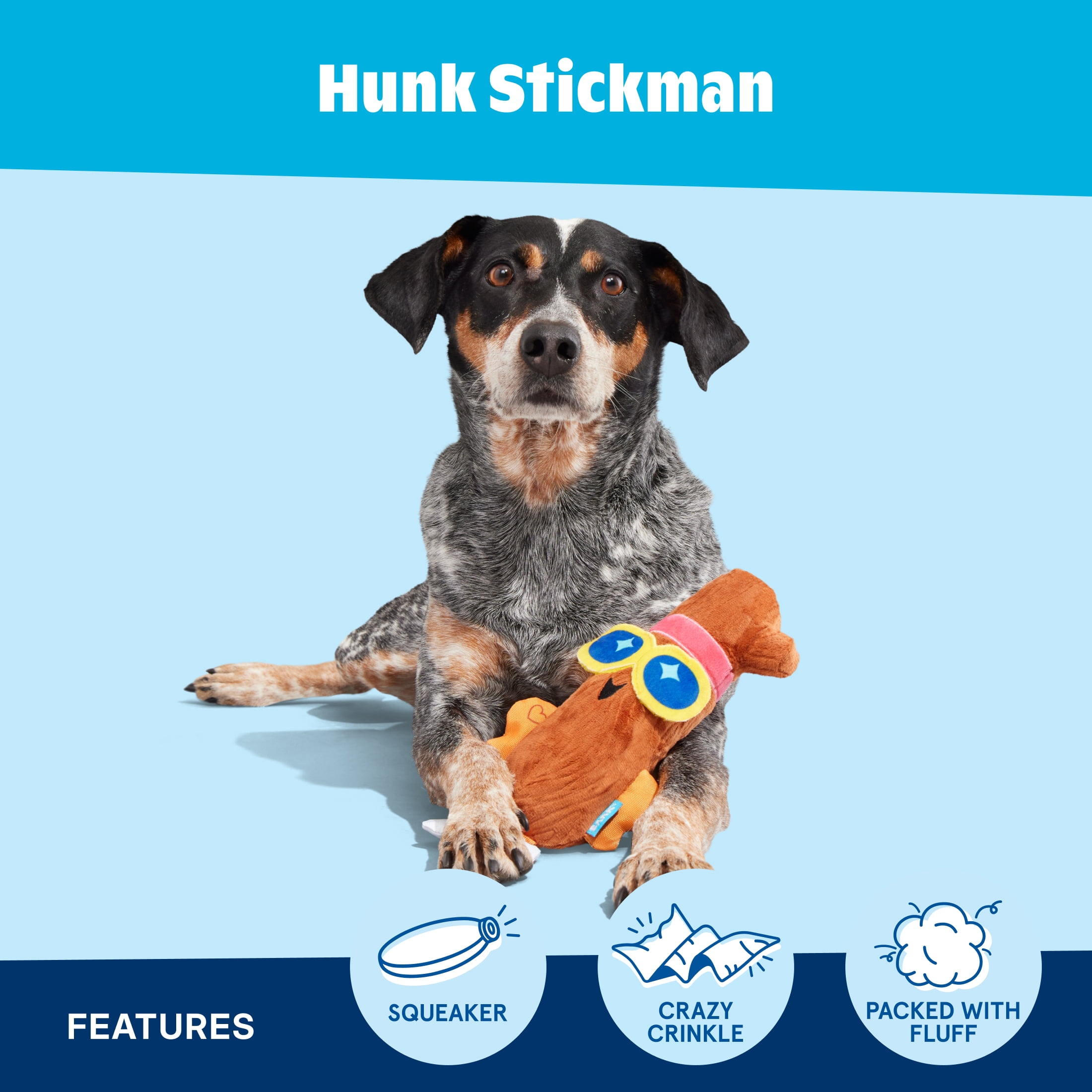 Hunk Stickman Tough Dog Chew Toy