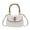 White, variant on Vintage PU Saddle Bag for Women, Bamboo Handle, Lock Closure & Adjustable Strap, Shoulder Handheld Crossbody Bag (6.7" x 5.5" x 3.1", 1.01 lb)