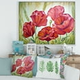thumbnail image 2 of Designart 'Blossoming Red Poppies In The Morning' Traditional Framed Canvas Wall Art Print, 2 of 5