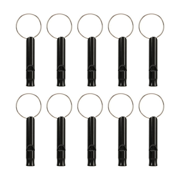 Nimomo Sifflet d'urgence 10 Pièces Sifflets De Sécurité en Plein Air Super Puissants pour Le Camping, la Randonnée, la Chasse, Les Sports en Plein Air Et Les Situations d'urgence(黑色)