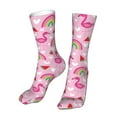 thumbnail image 6 of Cauagu Cute Flamingo Pattern Fun Novelty Crew Socks,Casual Athletic Socks Neutral Socks Cozy Crew Socks Christmas Gift, 6 of 7