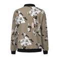 thumbnail image 6 of Womens Casual Daily Jackets Lightweight Zip Up Casual Jacket Leopard&Floral Print Coat Stand Collar Short Sports Outwear Zipper Tops, 6 of 8