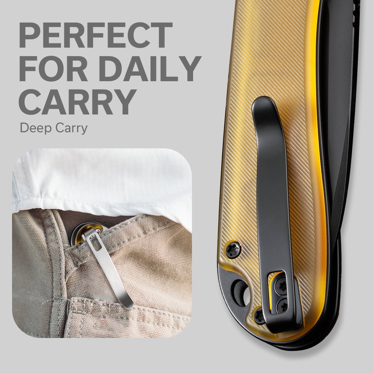CIVIVI Button Lock Elementum II Pocket Knife 2.96" Nitro-V Blade C18062P-8