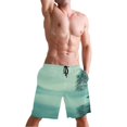 thumbnail image 5 of Dailycode Men's Quick Dry Swim Trunks Beach Shorts Casual Summer Board Shorts with Pockets, Tree on Lakeside, 5 of 8