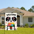 thumbnail image 2 of Amhnf Welcome Dog With Flowers Garden Flag For Home Outdoor Garden Yard Decor 12x18 inch, 2 of 5