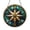 Stained Glass 5.9 Inch, variant on Compass Rose Stained Glass Round Suncatcher Window Panel, Nautical Windrose Ocean Blue Hanging Decor Gift