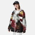 thumbnail image 3 of Balery Eagle With Hat And Roses Sudadera ligera de manga larga con capucha y protección solar UPF 50+ para hombre y mujer, ideal para pesca y running-Small, 3 of 7