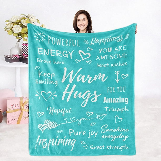 LHSHID Get Well Soon Gifts for Women Inspirational Gifts for Women Couragement Compassion Purple Throw Blanket Warm Hugs Gifts for Women Friend Mom Wife Daughter Sister Colleague 30x40in