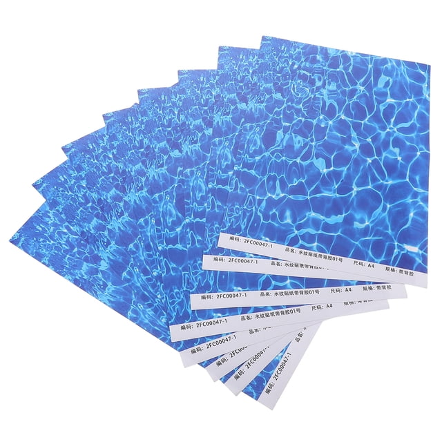 10 Sheets Of Landscape Sticker Material Diy Sticker Water Wallpaper Water Grain Wall Sticker Removable Sticker Water Grain Sticker Ocean Wave Landscape