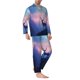 thumbnail image 2 of Balery Night Sky Elk Pijama para Hombre de Dos Piezas con Manga Larga, Conjunto de Dormir y Descanso Suave con Bolsillos-Large, 2 of 7