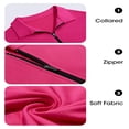 thumbnail image 6 of 3/4 Sleeve Solid Color Women Casual Loose Half Zipper Oversize Sweatshirt Hoodies, 6 of 7
