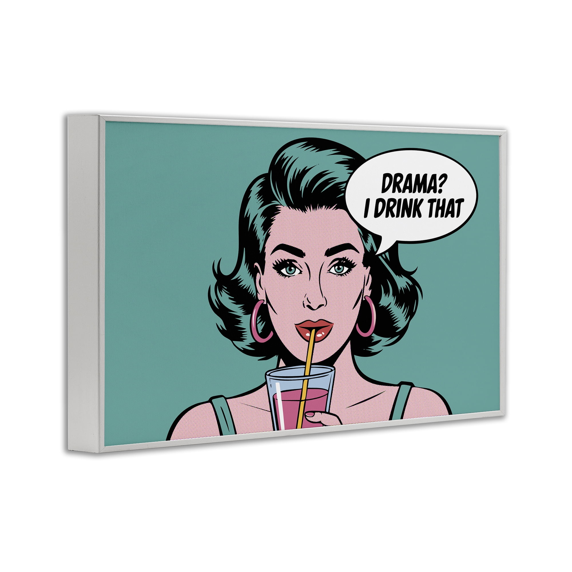 Stupell Industries Drama I Drink That White Framed Giclee Art, design by Andreas Magnusson