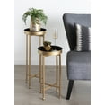 thumbnail image 4 of Kate and Laurel Celia Side Tables, Set Of 2, Gold And Black, Decorative Modern Glam End Table, 4 of 5