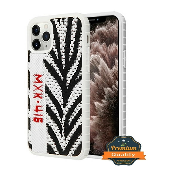 Apple iPhone 11 PRO Phone Case Hybrid Soft TPU Rubber Silicone Design of Shock Absorber Shoe Sole Sneakers Material, Shock Absorbing Rugged Protective Sport Cover [White] for Apple iPhone 11 Pro