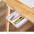 thumbnail image 4 of Cajón de mesa Caja de almacenamiento ABS debajo del escritorio Bandeja organizadora de papelería (Blanco S), 4 of 4