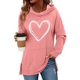thumbnail image 3 of Craaazy Women's Oversized Hoodies Heart Prints Casual Sweatshirts Gifts, 3 of 6