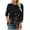 Black, variant on ShiShine Women's Casual 3/4 Long Sleeve Crew Neck Tee Tops Trendy Novelty Printed Blouses Fall Clothes Pullover Shirts