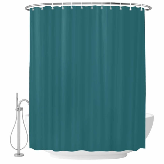 Solid Color Fabric Shower Curtain Turquoise Washable Shower Curtains for Bathroom, Waterproof Bath Curtain with Hooks Home Decor 72x84in