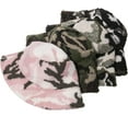 thumbnail image 4 of CoCopeaunts Camo Bucket Hat for Men Winter Winter Warm Sunshade Windproof Cap Foldable Wear-Resistant Thick Lambs Wool Basin Hat, 4 of 8