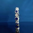 thumbnail image 3 of K-KED 925 Silver Filled Women Delicate Jewelry Gorgeous Cubic Zircon Girl Wedding Ring Sz 6-10-9-Blue, 3 of 7