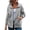 Gray, variant on HappyYEE Women’s Lapel Zip Jacket - Drawstring Long Sleeve Coat Tops with Pockets - Loose Fall Daily Casual Outerwear