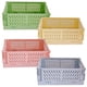 thumbnail image 1 of Paquete de 4 minicestas de plástico para el hogar, organizador de cajas de almacenamiento para la cocina, cestas de almacenamiento plegables apilables, 1 of 5