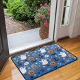 thumbnail image 2 of Cartoon Halloween Pumpkin Front Door Mat Anti Slip Evil Pumpkin Ghost Doormat Friendly for Door Kitchen Bathroom Bedroom Crystal Velvet 30x17 Inches, 2 of 7