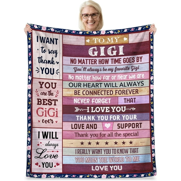 XZYG Gigi Gifts for Grandma from Grandkids Gigi Birthday Gifts Gifts for Gigi Gigi Gifts for Mothers Day Christmas Gigi Blanket(60*80inch)
