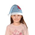 thumbnail image 5 of Rateoe Red Funny Crab on Blue Stripe Santa Hat Confortable Christmas Hat for Christmas Party Favors Fit for Kids, 5 of 6