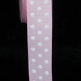 thumbnail image 2 of The Ribbon People Baby Pink and White Polka Dotted Woven Grosgrain Craft Ribbon 0.625" x 88 Yards, 2 of 2