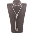 thumbnail image 2 of Handmade Long Chain Glass Faux Pearl Necklace for Women Elegant Accessory, 2 of 8