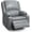 Light Gray, variant on Oversized Manual Recliner Chair, 3X Home Theater Seating, RV Single Sofa w/ Storage & Cup Holder, for Living Room , Velvet Grey