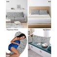 thumbnail image 6 of Light Blue Floral Body Pillow Covers, Rustic Vintage Flowers Botanical Spring Soft Bed Throw Pillowcases Breathable Cooling Long Lumbar Body Pillow Sham Cover for Bed Sofa 20''x54'', 6 of 7