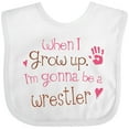 thumbnail image 3 of Inktastic Wrestling Future Wrestler Girls Boys or Girls Baby Bib, 3 of 4