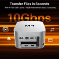 thumbnail image 6 of ACASIS Mac Mini M4 Dock, 10-in-1 USB-C Hub with Dual M.2 NVMe SSD Enclosure, 4 USB-A 10Gbps, HDMI 4K60Hz, SD/TF, 30W PD, 6 of 11