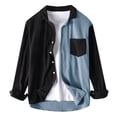 thumbnail image 1 of DPTALR Chemise Décontractée et Confortable à Manches Longues pour Hommes, Couleur Unie, Boutonnage Simple, 1 of 3